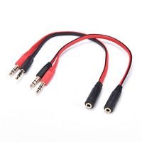 3.5mm AUX 1 Mâle à 2 Femelle Spliter Fil 3.5 Jack Audio Splitter Câble Casque Écouteur Haut-Parleur Stéréo AUX Adaptateur Cordon