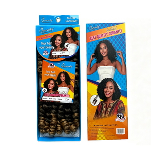 Extensiones de Cabello Sintético Personalizadas, Paquetes Rizados de Seda de Temperatura Media de 8 Pulgadas y 120g, Caja de 1/27, Venta al por Mayor Directa de Fábrica, Gran Demanda en Europa y África - Product Image 1