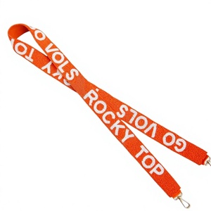 Sangle en toile orange avec texte en relief blanc « Go Vols Rocky Top », accessoire de mode - Product Image 1