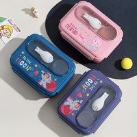 Ensemble boîte à lunch et gourde pour les élèves, boîte à lunch avec gobelet, récipient alimentaire pour enfants et ensemble de gourde