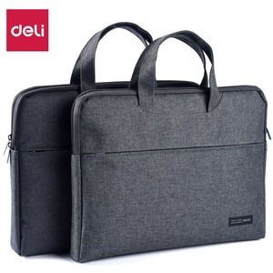 Deli Portable Briefcase 15.6 Inch Laptop Bag Business Document Bag Office Meeting Handbag Unisex Cloth Material - Product Image 1