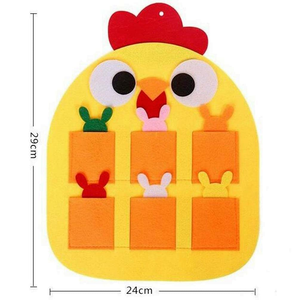 Tableau de poche de présence d'animaux mignons pour les tout-petits pour la maison maternelle enfants planche occupée Montessori <span class=keywords><strong>feutre</strong></span> planche occupée - Product Image 2