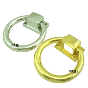 Tirador de Puerta y Anillo para Silla de Acero Inoxidable Dorado Grande, Diseño Moderno, Tiradores y Pomos para Muebles con Material de Vidrio - Product Image 1