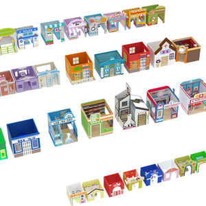 Commerciale zona <span class=keywords><strong>felice</strong></span> per bambini gioco di ruolo <span class=keywords><strong>casa</strong></span> parco giochi al coperto attrezzature da gioco ruolo piccola città in legno finta <span class=keywords><strong>casa</strong></span> - Product Image 4