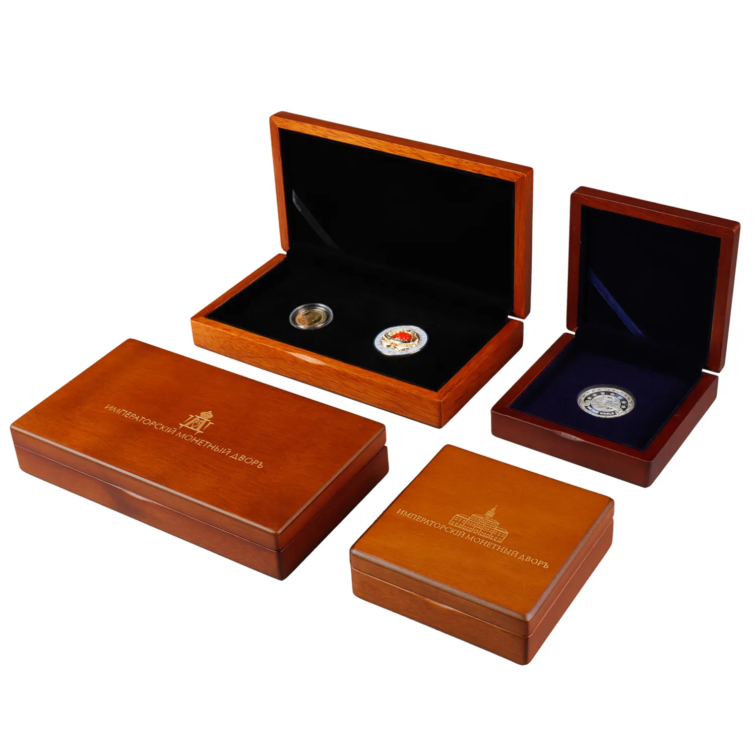 コインボックス木製お土産工場カスタムサイズ無垢材メダル陳列ケース