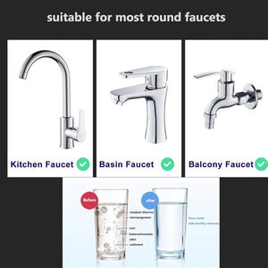 Robinet d'extension pivotant à 360 degrés pour économie d'eau, aérateur de lavabo, filtre adaptateur, buse extensible, chrome moderne - Product Image 4