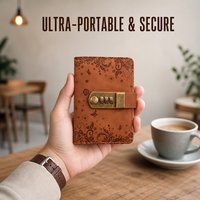 Nouveau carnet A7 personnalisé avec logo en relief, avec serrure à code, journal secret, agenda quotidien, journal de gratitude, carnet en cuir PU