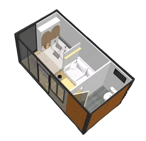 Una piccola <span class=keywords><strong>casa</strong></span> <span class=keywords><strong>con</strong></span> un guscio contenitore impilabile modulare e un bagno e cucina - Product Image 3