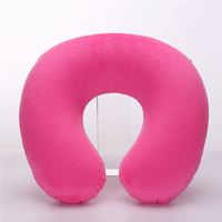 Oreiller de voyage gonflable en forme de U en PVC