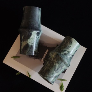 <span class=keywords><strong>Vasi</strong></span> in Marmo Verde Alpi Naturale Stonekocc, Venature Uniche, Sfumature di Colore Lussuose, Squisiti per Centrotavola Matrimoniali - Product Image 3
