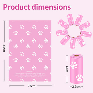 ถุงอึสำหรับสัตว์เลี้ยงขนาดเล็กและใหญ่กันการรั่วซึมสีชมพูและสีเขียวถุงอุจจาระสัตว์เลี้ยงเนื้อหนาเป็นพิเศษ - Product Image 4