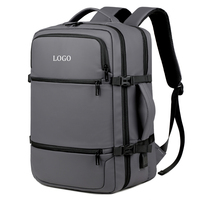 Mochila de Negocios de Nailon Expandible, Impermeable, con Carga USB, Diseño Ergonómico y Múltiples Compartimentos, Personalizable con Logotipo OEM/ODM