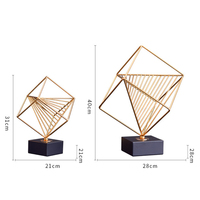 Ornement cube magique en métal doré de luxe européen, décoration de bureau personnalisée pour la maison, ensemble cadeau d'intérieur, vente en gros d'usine