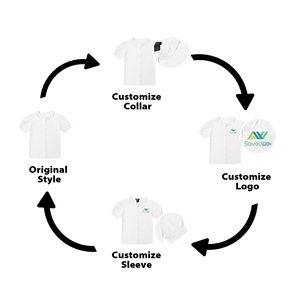 Uniformes Escolares Personalizados de Tela para Niños, Blusa con Cuello <span class=keywords><strong>Peter</strong></span> Pan, Camisas Escolares Azules para Niñas, Ropa de Uniforme Estudiantil - Product Image 2