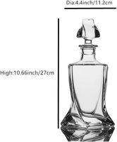 En gros : Ensemble de carafe à bourbon en verre cristal transparent de 500 ml avec bouchon hermétique et 2 verres à whisky