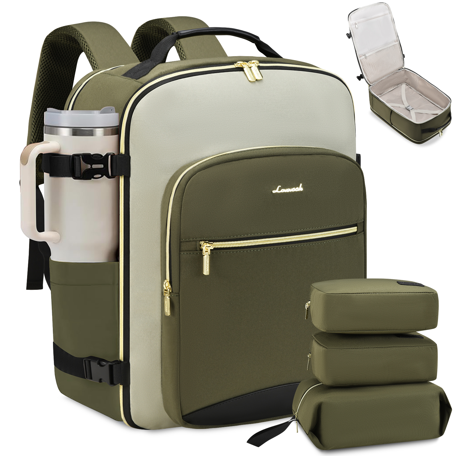LOVEVOOK 35L Travel Laptop Backpack | Airline Approved Water-Resistant Carry-On Computer Backpack for Women &amp; Men