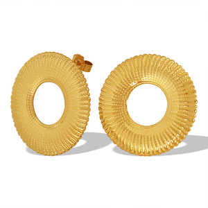 Boucles d'oreilles pendantes géométriques en or et argent, lignes circulaires, boucles d'oreilles tendance pour les occasions festives EH176 - Product Image 5
