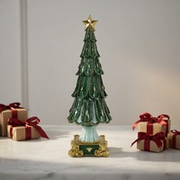 Sapin de Noël en résine peint à la main pour table, décoration de Noël pour bureau et maison