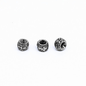 yunnique Stainless Steel Round Casting Loose Beads For Bracelet Making 6mm Antique Finish <b>Spacer</b> Beads - Product Image 5