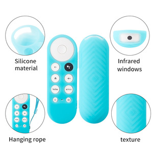 เคสซิลิโคนทนทานสำหรับ <span class=keywords><strong>Google</strong></span> <span class=keywords><strong>TV</strong></span> รีโมทคอนโทรลกันกระแทก, เคสป้องกันระยะไกลแบบเต็มตัวพร้อมเชือกแขวน - Product Image 2
