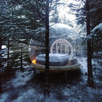 Maison à bulles gonflable transparente en PVC, tente à bulles gonflable avec tunnel pour fête, événement, mariage, exposition