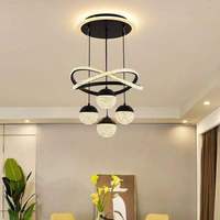 Lustre suspendu LED en aluminium de style moderne, taille moyenne, éclairage de plafond pour la maison et l'hôtel, luminaires suspendus à flux lumineux