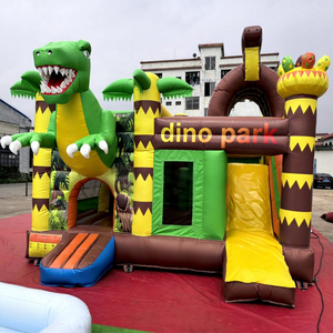 Château gonflable, parc à dinosaures gonflable, château rebondissant avec toboggan, structure de jeux gonflable commerciale pour enfants, trampoline rebondissant - Product Image 1