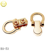 Accessoires de sac à dos en métal poli miroir, couleur or, avec poignée, clip métallique, connecteur de fixation latérale et sangles pour accessoires de bagages