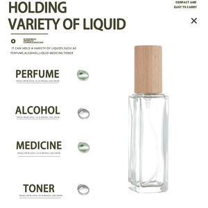 Flacon Vaporisateur de Parfum <span class=keywords><strong>Vide</strong></span> en Verre à Fond Épais 10ml 15ml avec Couvercle en Bois Logo Personnalisé Disponible - Product Image 5