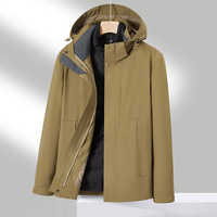 Nouvelle veste en nylon imperméable à capuche trois-en-un pour l'extérieur, ensemble deux pièces unisexe, coupe-vent pour femmes et hommes, toutes saisons