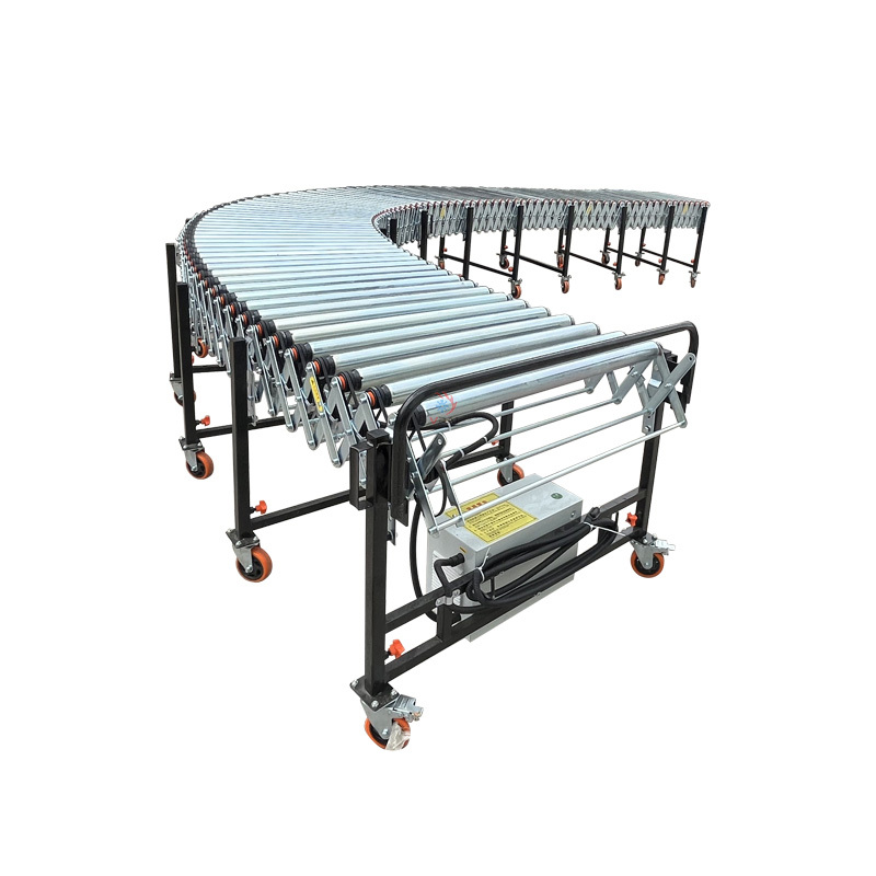 Mobile Telescopic Roller Conveyor with Adjustable