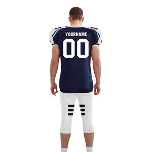 Maillots de football américain pour hommes adultes, 100% polyester respirant, grande taille, nom d'équipe personnalisé - Product Image 4