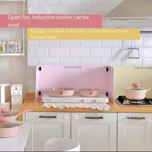 Poêle Fika en céramique antiadhésive rose pour la friture à domicile - Product Image 5