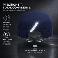 Gorra Deportiva Profesional para Correr, Azul Marino, Parte Trasera Ventilada, Impermeable, de Poliéster, Ajustable, Multifuncional