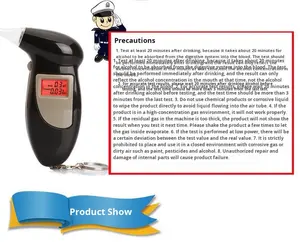 Analyseur d'alcool numérique portable, éthylotest miniature, détecteur d'alcool d'entrée haute sensibilité, souffle d'alcool <span class=keywords><strong>test</strong></span>é - Product Image 6