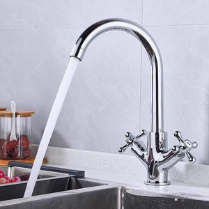 Rubinetto Miscelatore da Cucina in Lega di Zinco Girevole a 360° per <span class=keywords><strong>Acqua</strong></span> Calda e Fredda, Ideale per Appartamenti, Hotel, Ville e Progetti - Vendita all'Ingrosso - Product Image 1