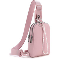Colefa Nouveau Sac Bandoulière Vintage Mini Unisexe en Nylon avec Fermeture Éclair, Sac Poitrine Sport Décontracté à Sangle Réglable pour la Course à Pied