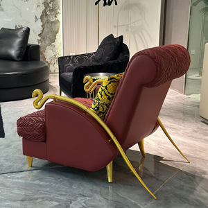 Chaise de canapé en <span class=keywords><strong>tissu</strong></span> à bouton-poussoir classique fait à la main avec accoudoir en métal pour salon et chambre à coucher pour appartement hôtel - Product Image 6