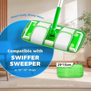 Panni in Microfibra Riutilizzabili Compatibili con <span class=keywords><strong>Swiffer</strong></span> Sweeper, Lavabili in Lavatrice, Ricambi per la Pulizia di Tutti i Tipi di Pavimento - Product Image 2
