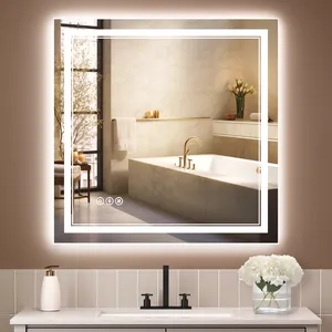 호텔 욕실 프로젝트에 대한 조명 Led 거울 벽걸이 형 백라이트 거울 강화 유리 거울