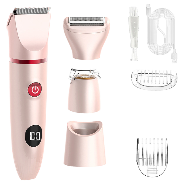 Rechargeable Painless Electric Epilator Women Face Razors Replaceable Waterproof Hair Trimmer