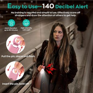 Wholesale SOS Rechargeable ODM/OEM Personal Alarm with Emergency Call and GPS Location <b>Safety</b> Alarm <b>Keychain</b> for Women - Product Image 5