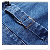 LARSUR Veste en jean personnalisée avec lisière, délavée en usine, bouton Western Style japonais Paris Veste en jean de récupération à boucle pour hommes