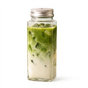 Wholesale Eco-Friendly 300ml PET VD300-33 Square Beverage <b>Bottle</b> Transparent Design with Aluminum Cap - Product Image 1