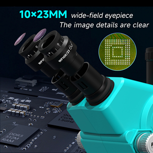 Microscope stéréoscopique trinoculaire RF4 PX6 avec zoom continu, caméra, anneau lumineux LED et base stable pour <span class=keywords><strong>réparation</strong></span> de PCB et de téléphones - Product Image 6
