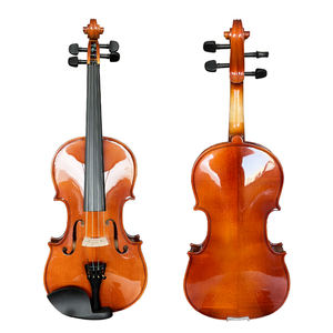 Violon en bois massif à prix abordable, très demandé, pour débutant, finition brillante rouge-brun, modèle GVT10 - Product Image 1
