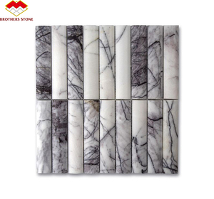 Nhà bếp hiện đại <span class=keywords><strong>backsplash</strong></span> hình dạng độc đáo bằng đá cẩm thạch trắng khảm Deco gạch đánh bóng mài đá tự nhiên cho Nội Thất Tường sàn gỗ - Product Image 1