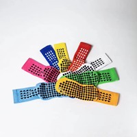 Chaussettes de football antidérapantes en silicone avec logo personnalisé, compression, multicolores, service OEM, vente en gros