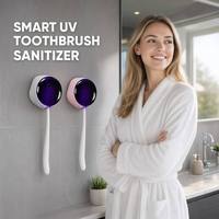 Stérilisateur de brosse à dents portable rechargeable UVC en gros, boîte de désinfection UV pour voyage et maison, en plastique