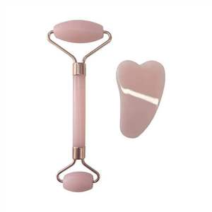 Rose Quartz Facial Roller Massager Non Jade Acrylic Face Massage Tool Skincare Beauty Gua Sha Stick - Product Image 3